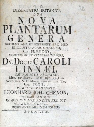 ..., qua Nova Plantarum Genera ... cover