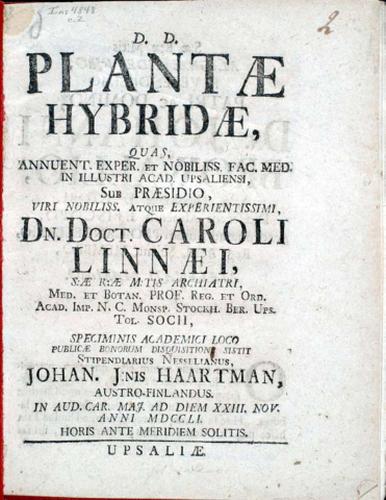 Plantae Hybridae, ... cover
