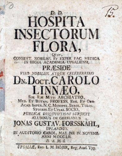 Hospita Insectorum Flora, ... cover