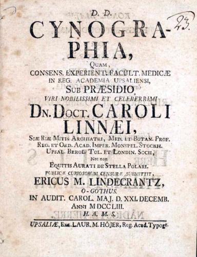 Cynographia, ... cover