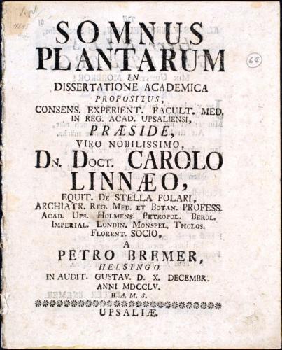 Somnus Plantarum ... cover