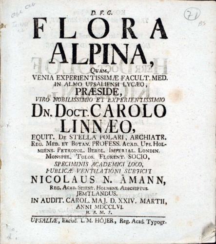 Flora Alpina, ... cover