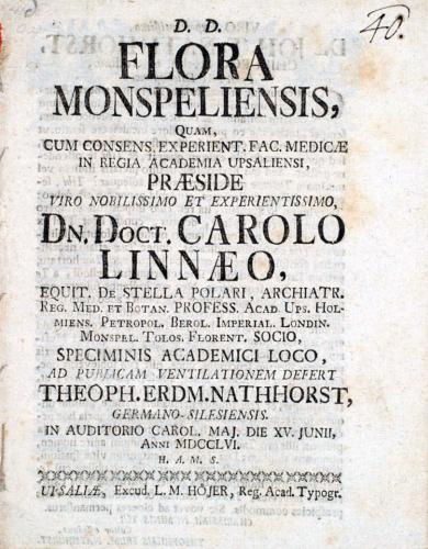 Flora Monspeliensis, ... cover