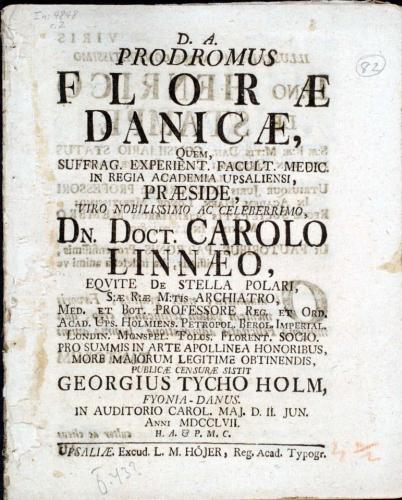 Prodromus Florae Danicae, ... cover