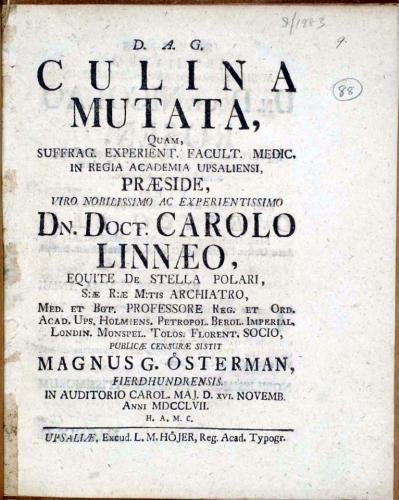 Culina mutata, ... cover