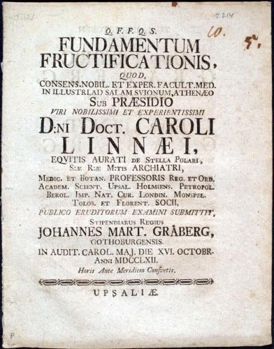 Fundamentum Fructificationis, ... cover